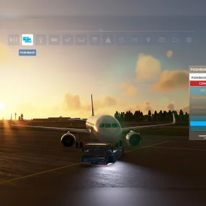 Toolbar Pushback mod for Microsoft Flight Simulator
