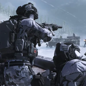 Modern Warfare III snowy overlook and convoy
