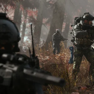 Modern Warfare 4 squad advancing through a forest
