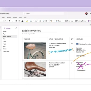 OneNote for Windows notebook page