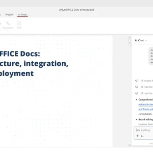 AI Chat inside the ONLYOFFICE PDF Editor