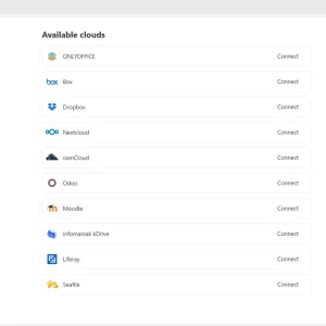 ONLYOFFICE cloud connections