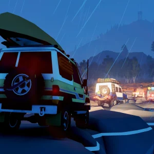 over the hill rainy night convoy