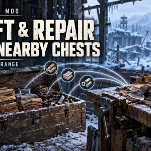 Craft and Repair From Nearby Chests mod for Permafrost