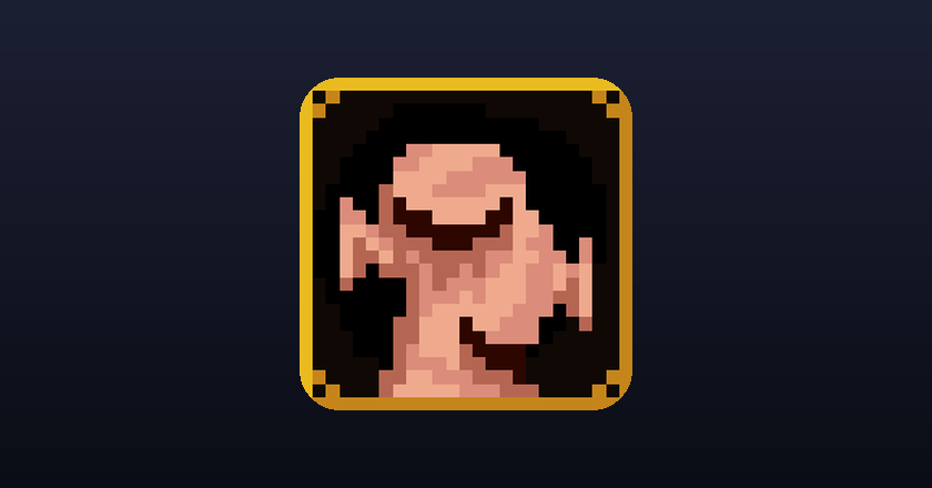 The Wesley's Enemies mod icon, a pixel art face of a pale bald creature with closed eyes in a gold frame
