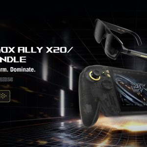 ROG Xbox Ally X20 handheld with ROG XREAL R1 Edition 20 AR glasses