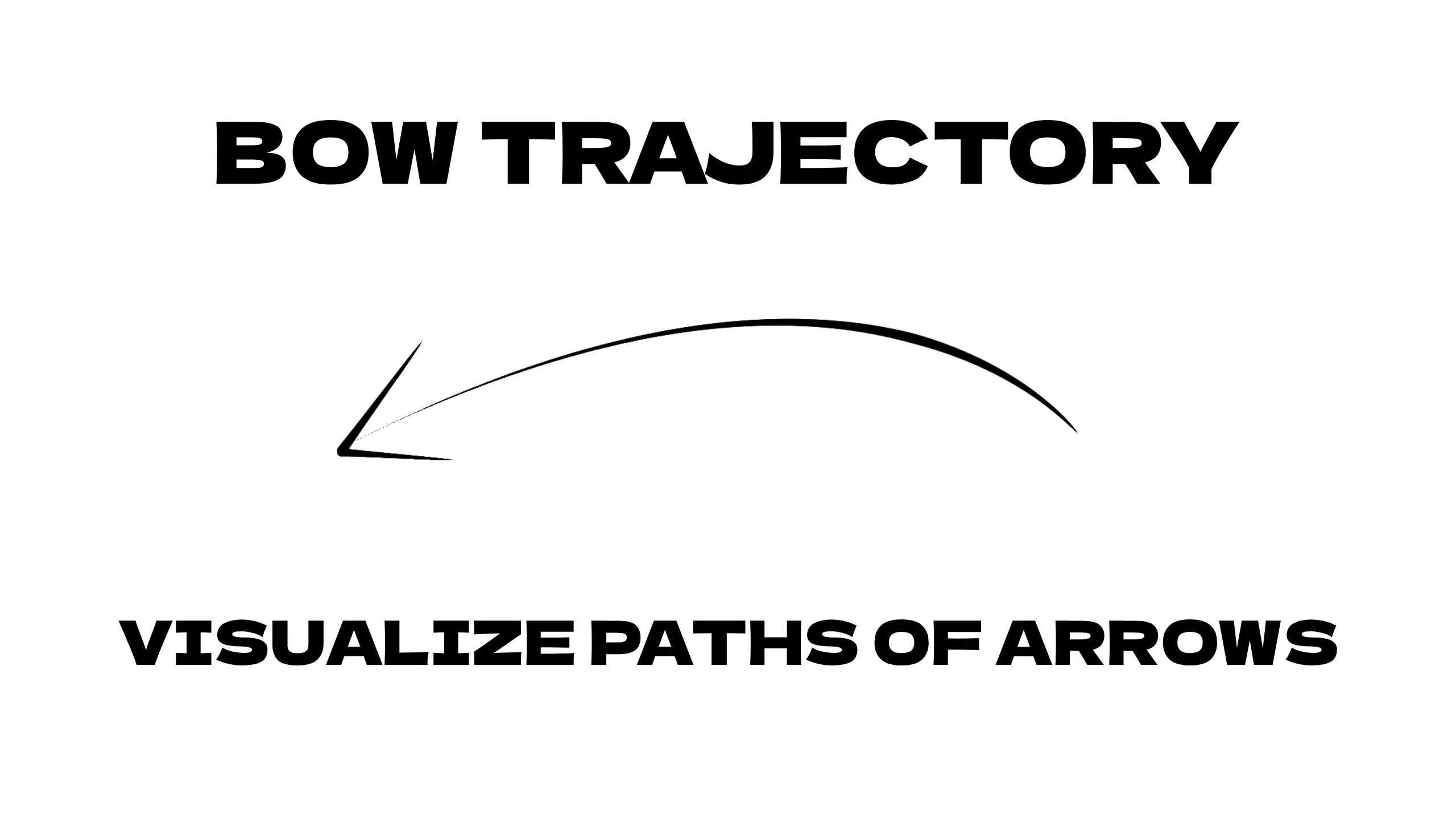 Banner for the Bow Trajectory mod with a curved arrow path and the words Visualize paths of arrows