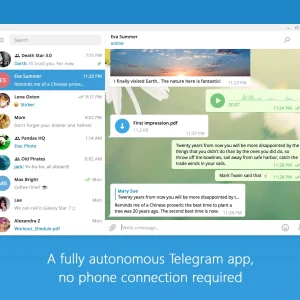 Telegram Desktop chat with files