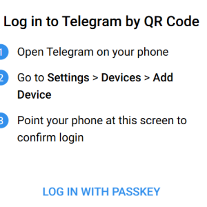 Telegram QR code login steps