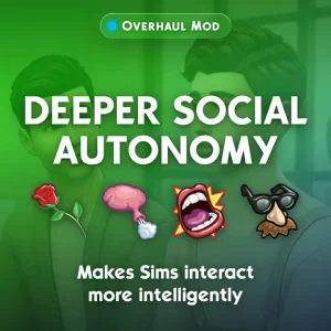 Deeper Social Autonomy mod for The Sims 4