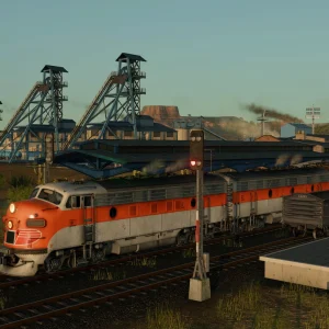Transport Fever 3 vintage diesel at a coal mine
