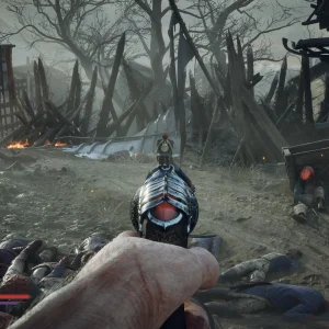 Valor Mortis aiming a flintlock pistol