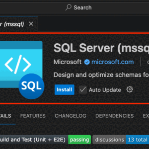 SQL Server mssql extension in VS Code