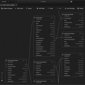 MSSQL extension schema designer